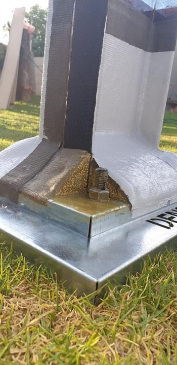Denso wrap and protective system applied to structural baseplate