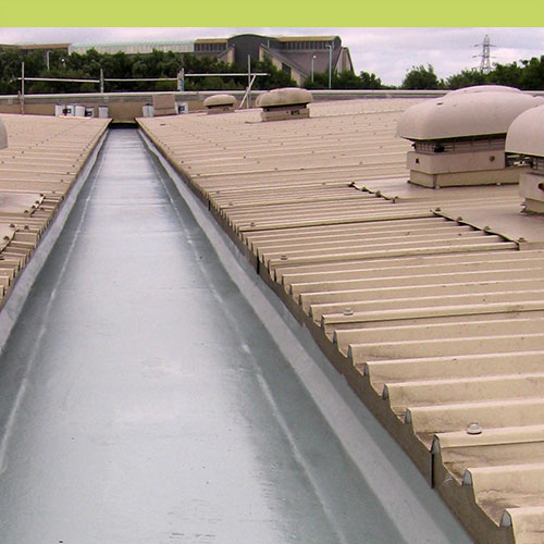 Cleaned and refurbished roof valley gutter ready for the rainy season