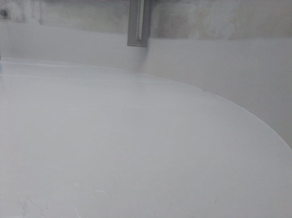 High-build internal tank lining — finished surface