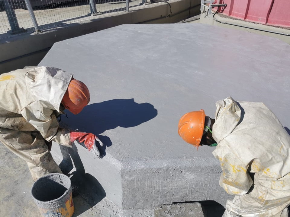Final acid-resistant lining application