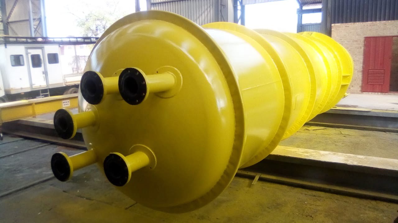 Newly coated process vessel ready for dispatch